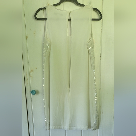 LC Lauren Conrad Chiffon Sequin Overlay Tank Shift Dress - Picture 4 of 8